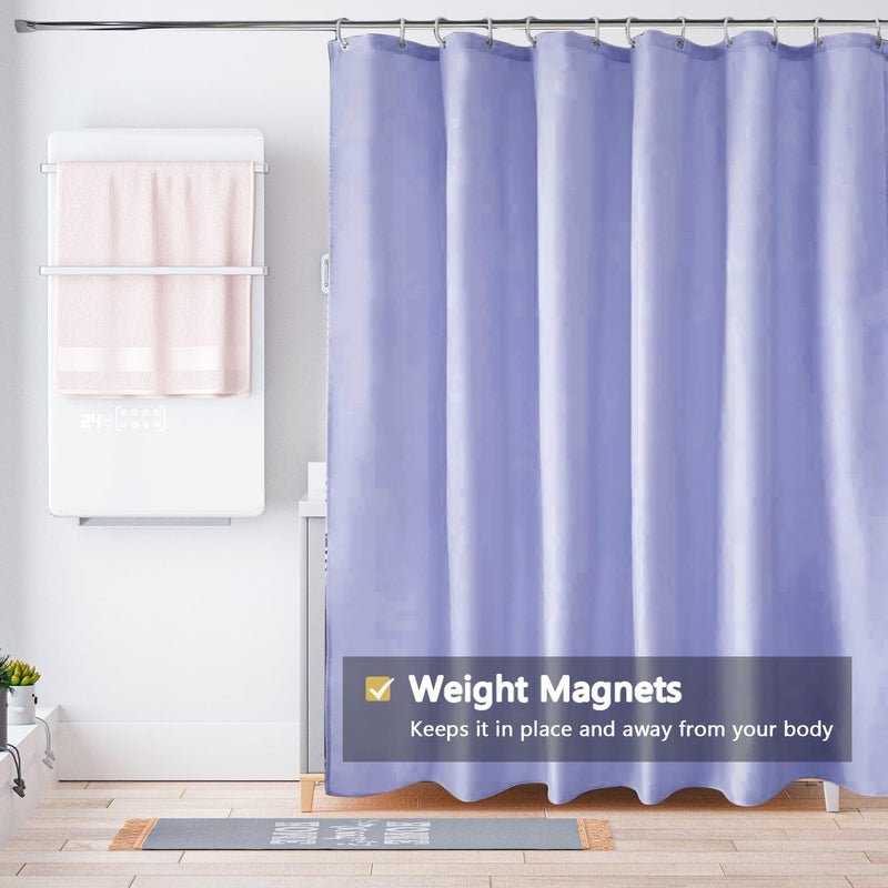 LLSCL Fabric Shower Curtain Liner with Magnets, Waterproof Hotel Quality, 72 x 72 Machine Washable - Image 4